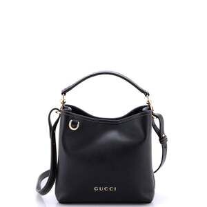 Gucci Emblem Bucket Bag Leather Small #218500G22B